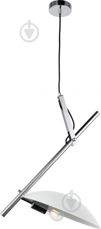 Підвіс Victoria Lighting Derek/PL1 1x60 Вт E27 хром/білий - фото 1 Підвіс Victoria Lighting Derek/PL1 1x60 Вт E27 хром/білий - фото 1