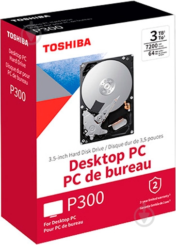 Жесткий диск TOSHIBA 2 ТБ 3,5" SATA III (HDWD220UZSVA) - фото 4