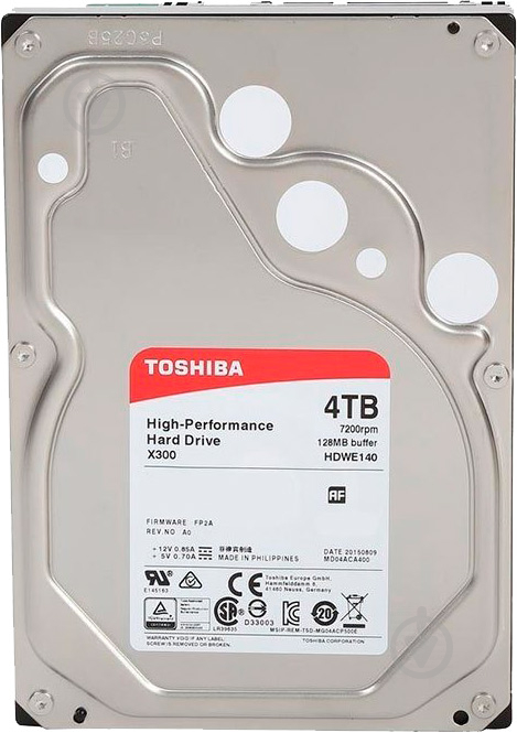 Жорсткий диск TOSHIBA 4 ТБ 3,5" SATA III (HDWE140UZSVA) - фото 1