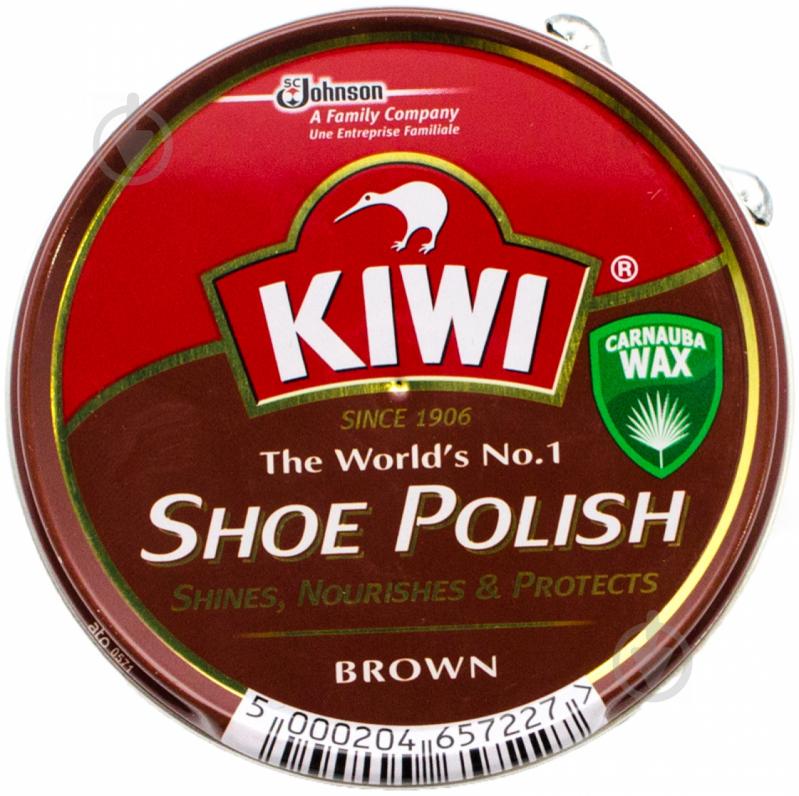 Крем для взуття Kiwi Shoe Polish 50 мл коричневий - фото 2