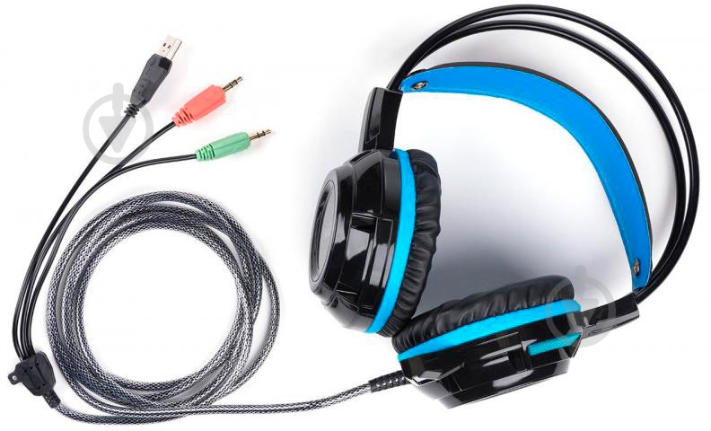Наушники Vinga HSC060 black/blue HSC060BK - фото 4