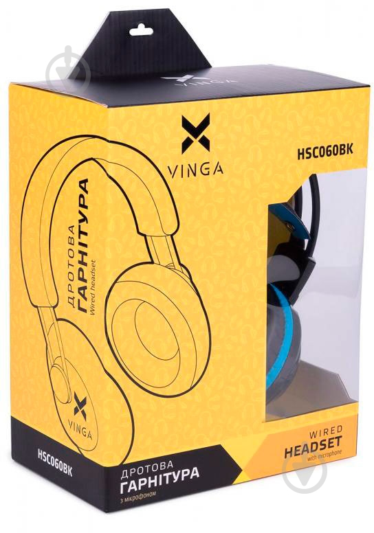 Наушники Vinga HSC060 black/blue HSC060BK - фото 11