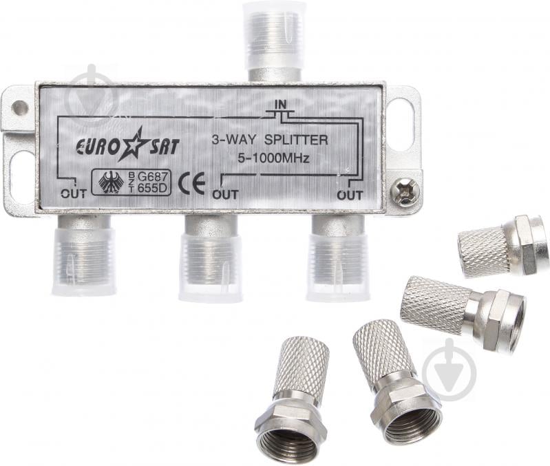 Разветвитель телевизионный EMT на 3 выхода + 4 F-разъема 2-0141 - фото 2