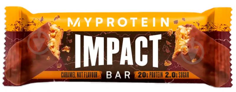 Протеїновий батончик Myprotein Impact Protein Bar карамельний горіх 64 г - фото 1