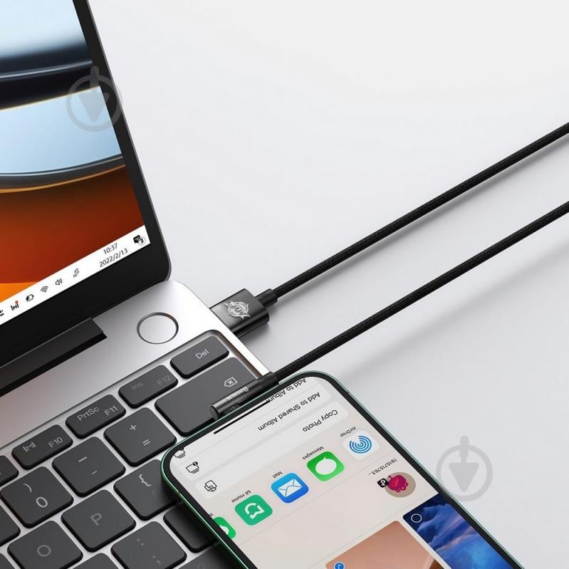Кабель BASEUS MVP 2 Elbow-shaped Fast Charging Data Cable USB to iP 2.4A 2 м black (CAVP000101) - фото 5 Кабель BASEUS MVP 2 Elbow-shaped Fast Charging Data Cable USB to iP 2.4A 2 м black (CAVP000101) - фото 5