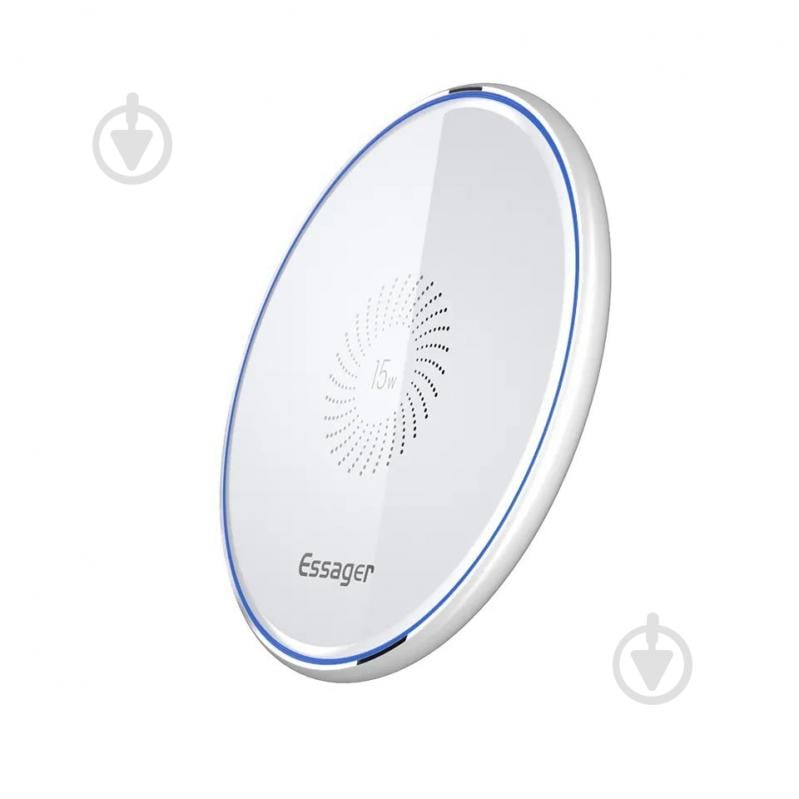 Бездротовий зарядний пристрій Essager Desktop QI Magnetic Wireless Phone Charger 15W White (EWXZMX-JMB02) - фото 1