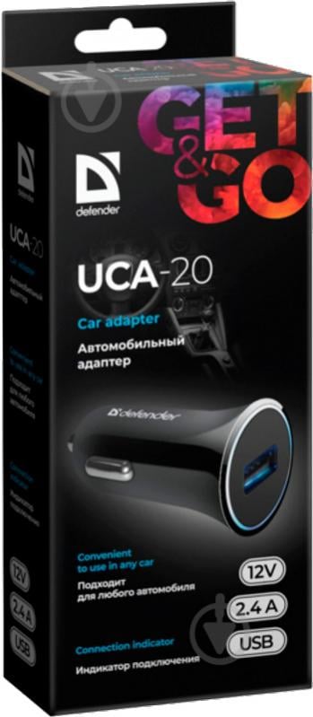 Автомобільний зарядний пристрій Defender UCA-20 1xUSB (83593) Black - фото 4