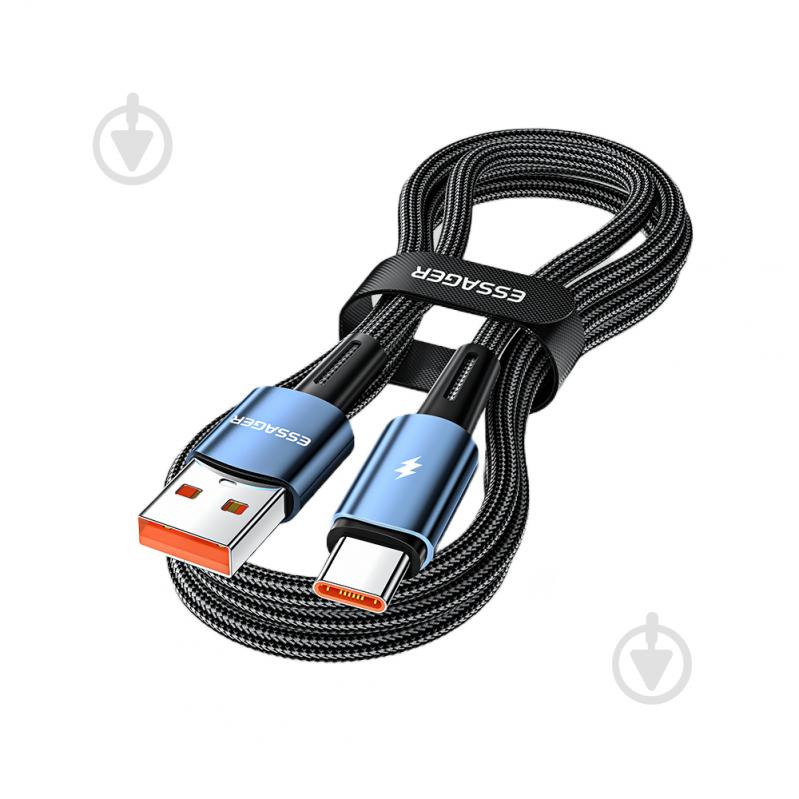 Кабель Essager Sunset USB A to Type C 120W USB 1 м синий (EXC120-CG03-P) - фото 1