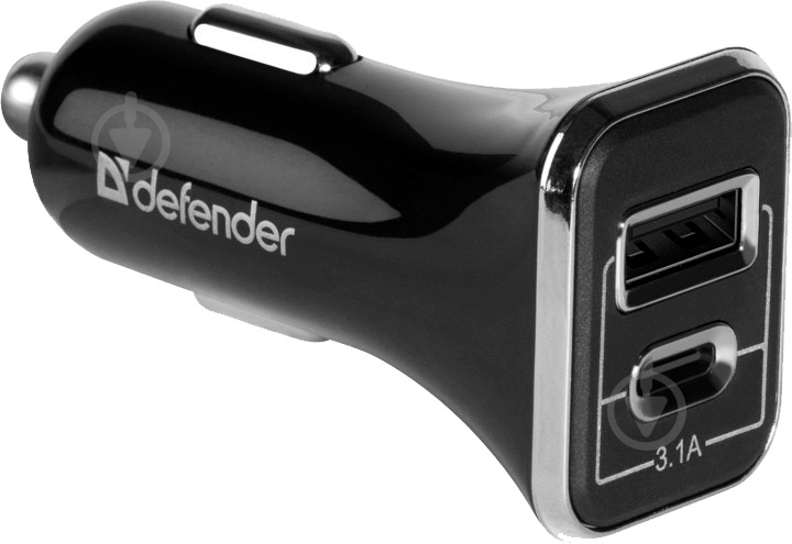 Автомобільний зарядний пристрій Defender UCC-33 USB + Type-C 5V/3.1А кабель (83835) - фото 1