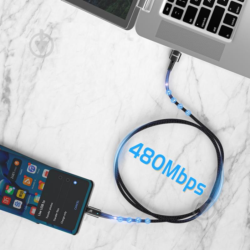 Кабель Essager Sunset Type-C 7A USB 2 м синий (EXCT-CG01) - фото 2