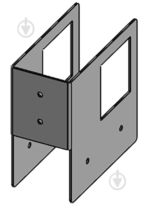 З'єднувач кутовий для дровниці SEK1 (брус 70x70) - фото 3