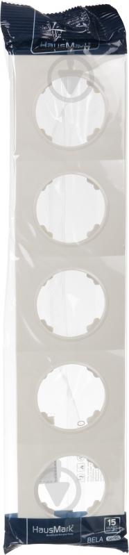 Рамка HausMark Bela 5-на горизонтальна крем SNG-FRP,RD20G5-CR - фото 3