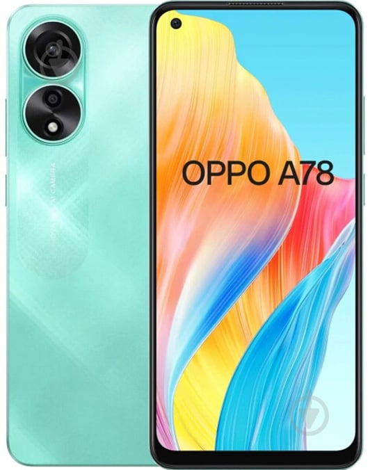 Смартфон OPPO A78 8/128GB aqua green (CPH2565 GREEN 8/128) - фото 1