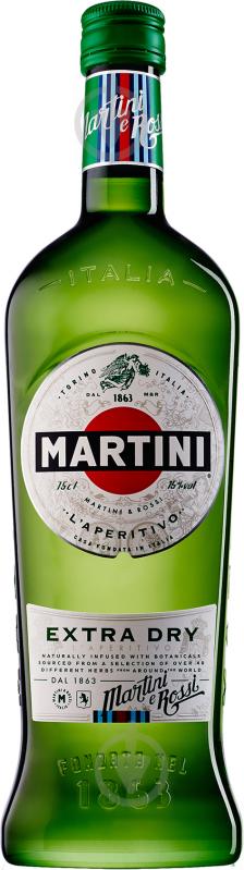 Вермут Martini Extra Dry сухой 18% 1 л - фото 1