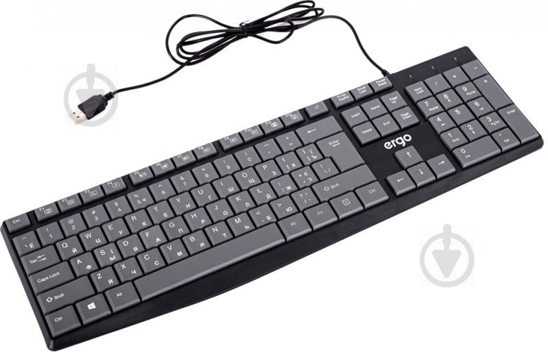 Клавиатура Ergo (K-210USB) black/grey - фото 6