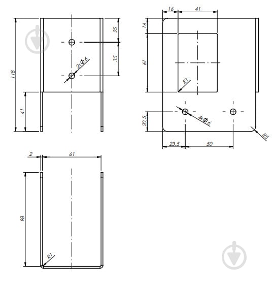 Соединитель угловой для дровницы SEK1 (брус 60x40) 118х98х61 - фото 4