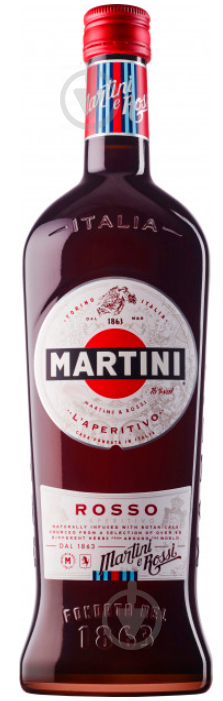 Вермут Martini Rosso полусладкий 15% 1 л - фото 1