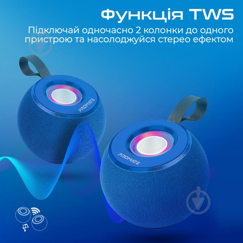 Акустична система Promate Juggler 1.0 blue (juggler.blue) - фото 5