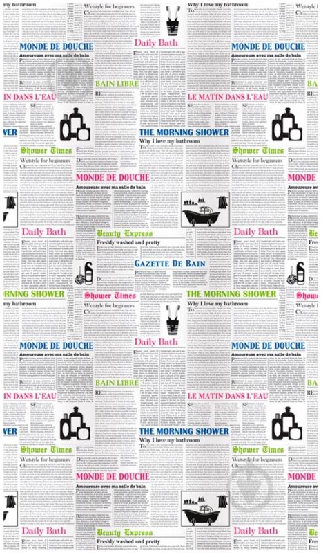 Шторка для ванної BACCHETTA NEWSPAPER - фото 1 Шторка для ванної BACCHETTA NEWSPAPER - фото 1