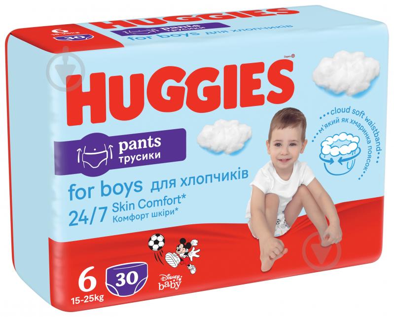 Підгузки-трусики Huggies Boy 6 15-25 кг 30 шт. - фото 2