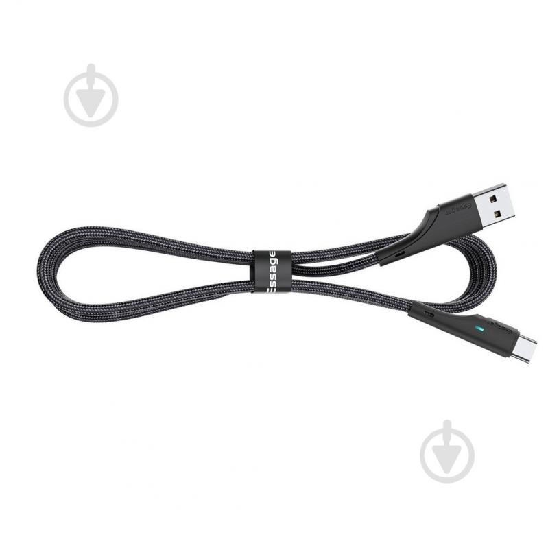 Кабель Essager Rousseau 3A Fast Charging 1 м чорний (EXCT-LS01) - фото 2