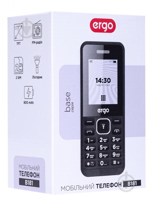 Мобільний телефон Ergo B181 Dual Sim black - фото 9