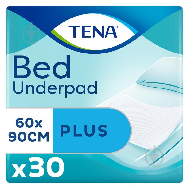 Пелюшки Tena Bed Plus 30 шт. 60х90 см білий 770125 - фото 1