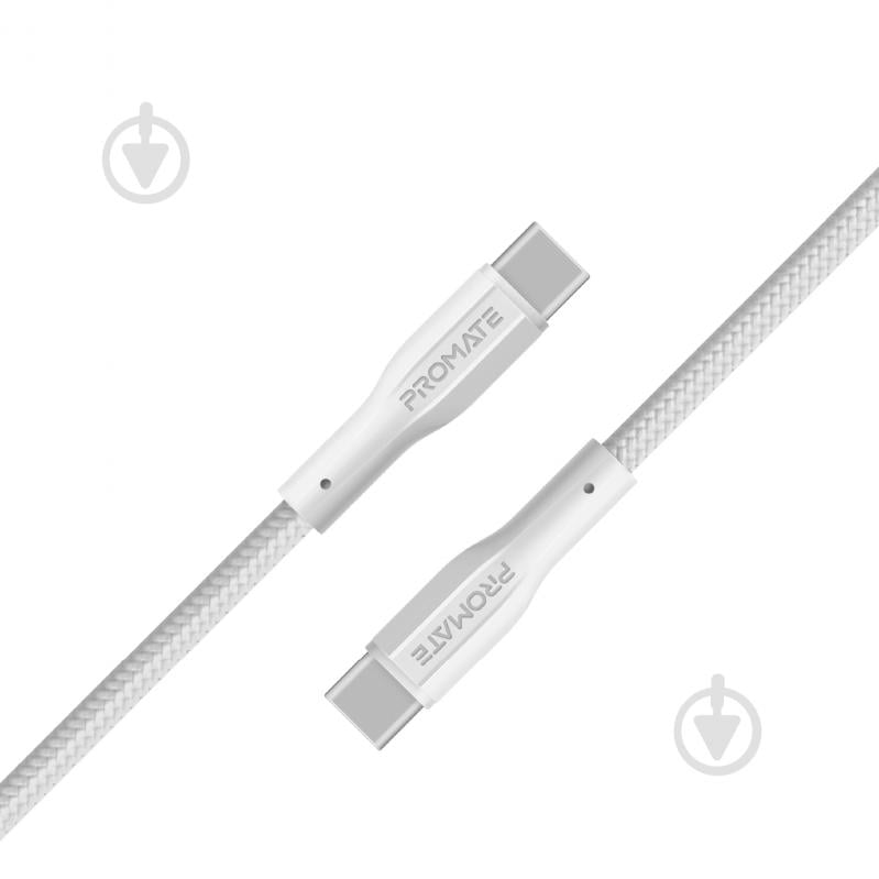 Кабель Promate xCord-CC USB-C to USB-C 3А 1 м 1 м белый (xcord-cc.white) - фото 1