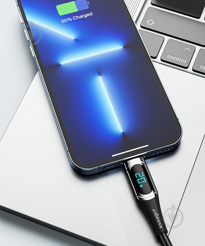 Кабель Essager LED Digital Display PD 20W Fast Charging 2 м черный (EXCTL-YDA01) - фото 6