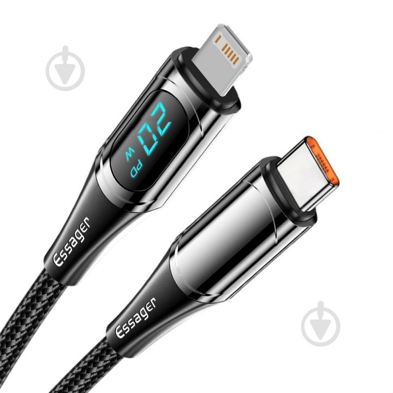 Кабель Essager LED Digital Display PD 20W Fast Charging 2 м черный (EXCTL-YDA01) - фото 2