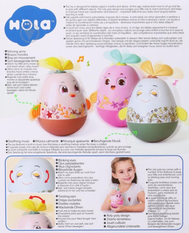 Игрушка музыкальная неваляшка 13 см ODT099359 - фото 5