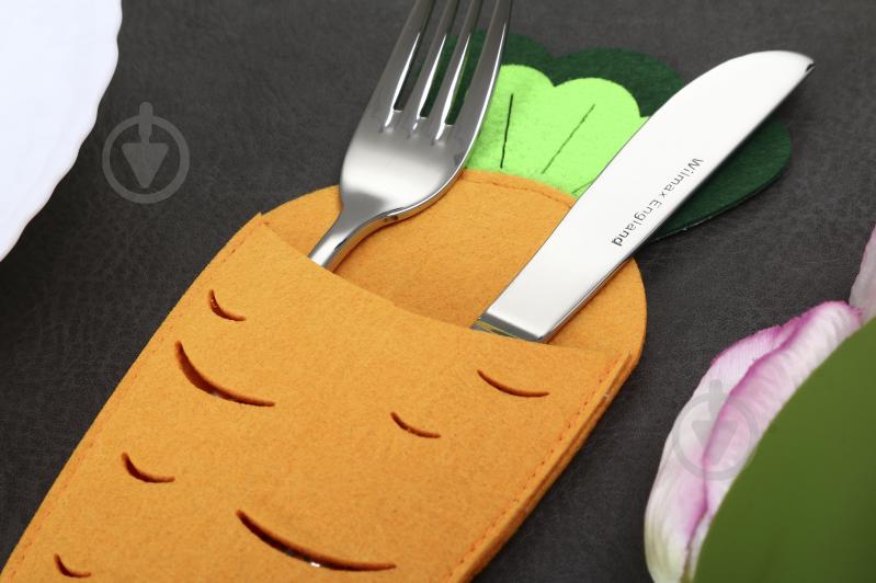 Конверт для столових приборів Аплі Краплі Carrot 21,5x8 см помаранчевий/зелений - фото 2 Конверт для столових приборів Аплі Краплі Carrot 21,5x8 см помаранчевий/зелений - фото 2