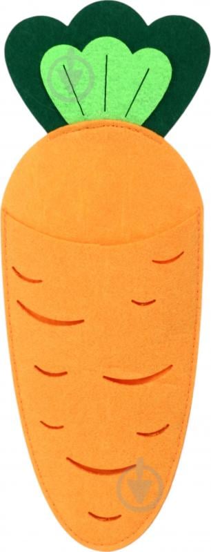 Конверт для столових приборів Аплі Краплі Carrot 21,5x8 см помаранчевий/зелений - фото 1 Конверт для столових приборів Аплі Краплі Carrot 21,5x8 см помаранчевий/зелений - фото 1