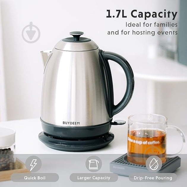 Електрочайник BUYDEEM K640 Stainless Steel (K640-SS/EU) - фото 8