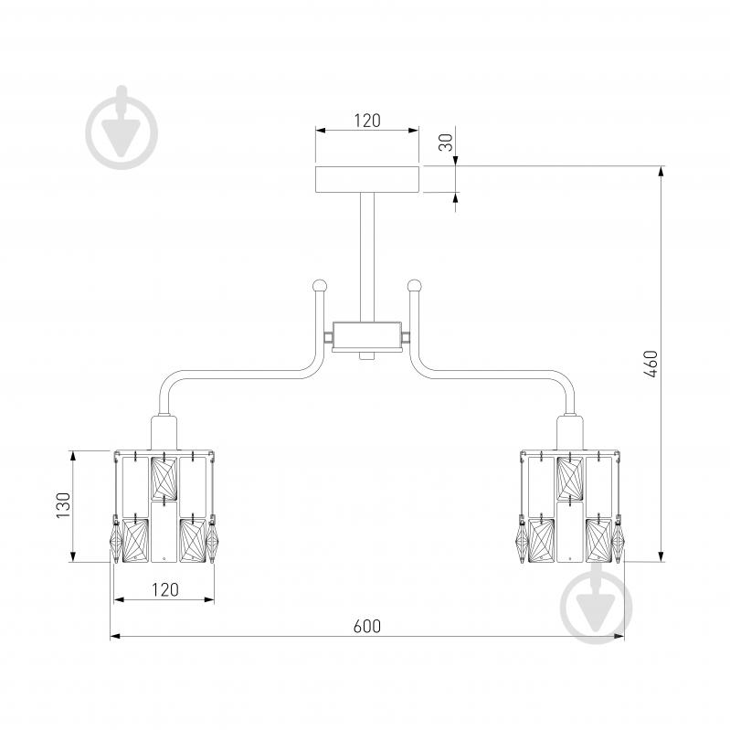 ВІТРИНА! Люстра стельова Strotskis Scoppio 5x60 Вт E14 хром 10101/5 - фото 5