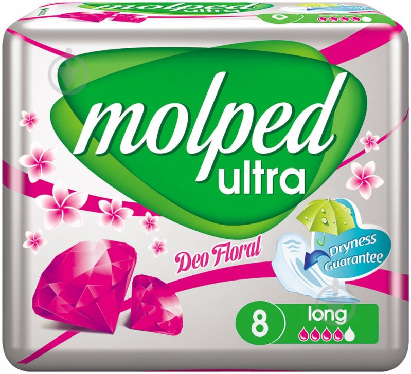 Прокладки гигиенические Molped Ultra Deo Floral normal 8 шт. - фото 1