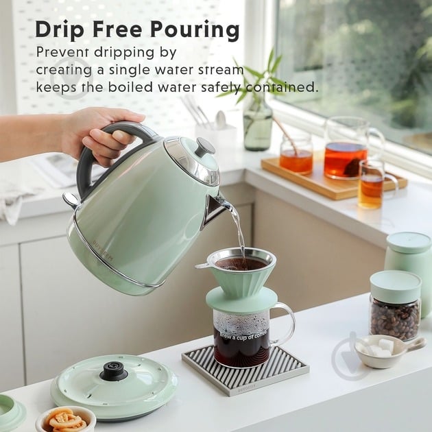 Електрочайник BUYDEEM K640 Cozy Greenish (K640-CG/EU) - фото 8 Електрочайник BUYDEEM K640 Cozy Greenish (K640-CG/EU) - фото 8