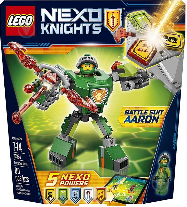 Конструктор LEGO Nexo Knights Боевые доспехи Аарона 70364 - фото 1