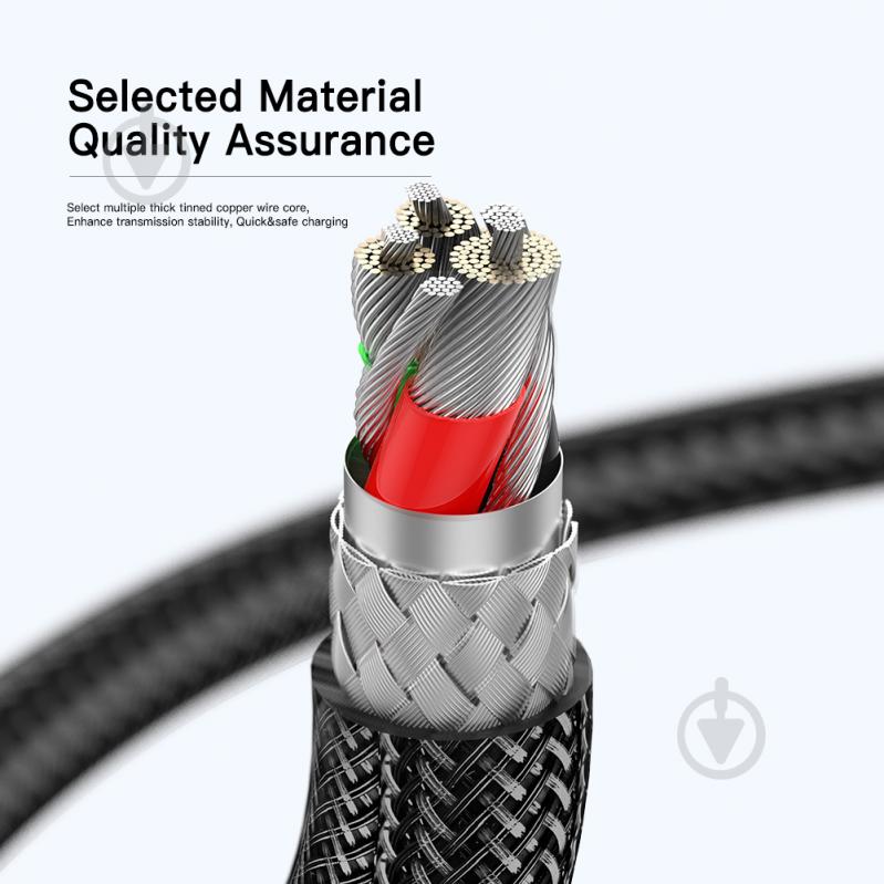 Кабель Essager Interstellar Transparent Design USB Charging Cable Type C to Type C 1 м чорний (EXCTT1-XJ01-P) - фото 7