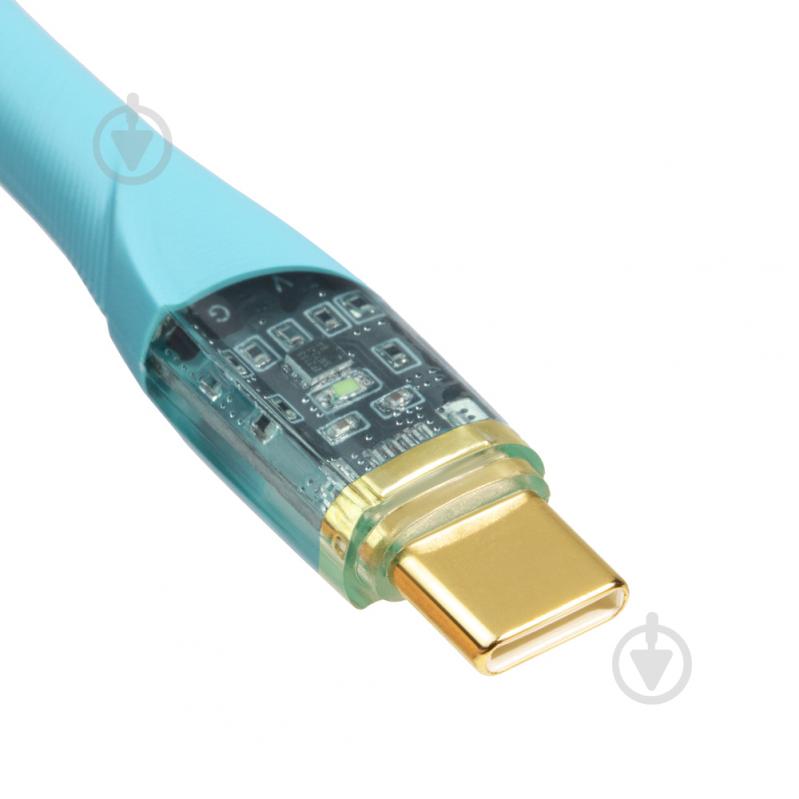 Кабель Essager Interstellar Transparent Design USB Charging Cable Type C to Type C 1 м голубой (EXCTT1-XJ03-P) - фото 3