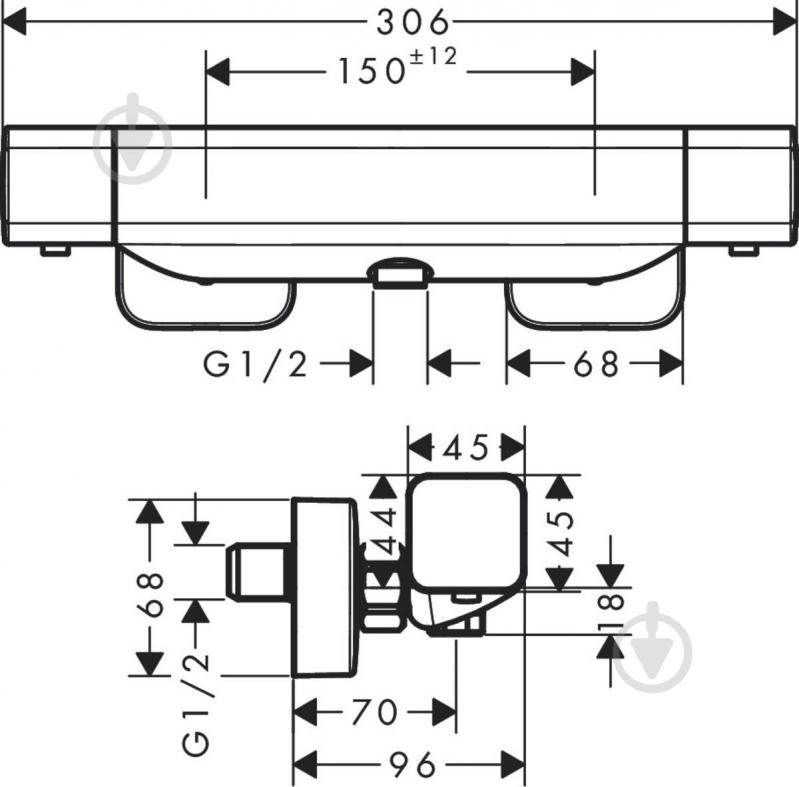 Термостат Hansgrohe Ecostat E, хром 15773000 - фото 2 Термостат Hansgrohe Ecostat E, хром 15773000 - фото 2