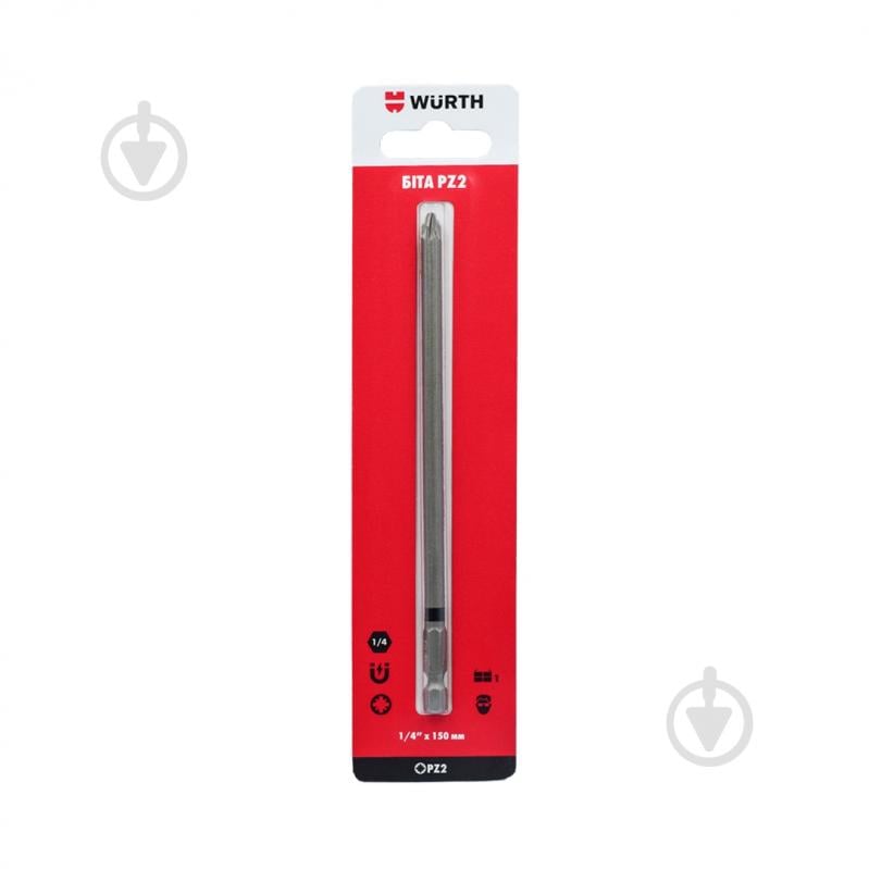 Бита WURTH PZ2х150 мм 1/4" 1 шт. 1614100221901 - фото 1