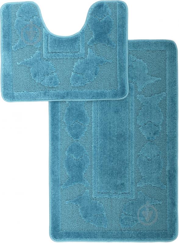 Набор ковриков Vonaldi Standart 55x85 см / 55x42,5 см голубой - фото 1
