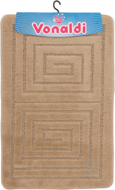 Набор ковриков Vonaldi Standart 55x85 см / 55x42,5 см бежевый - фото 5
