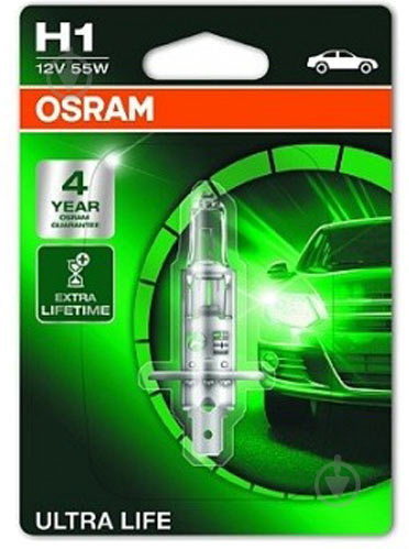 Автолампа галогенная Osram Ultra Life H1 55 Вт 1 шт.(64150ULT) - фото 2