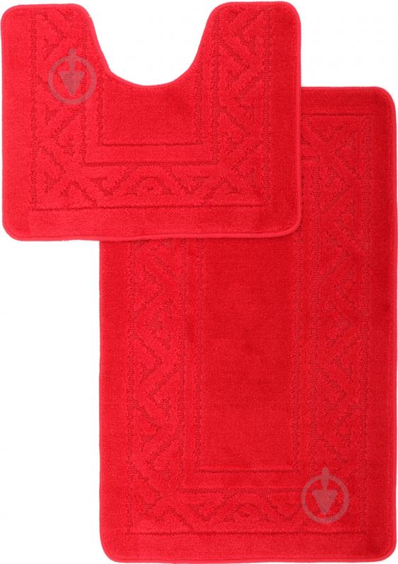 Набор ковриков Vonaldi Standart 55x85 см / 55x42,5 см красный - фото 1