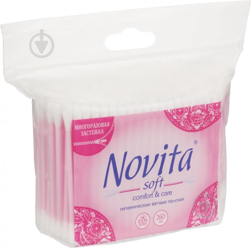 Ватні палички Novita soft comfort & care 260 шт. (м'яка) - фото 1