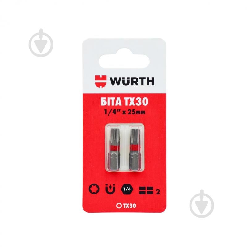 Біта WURTH TX30х25 мм 1/4" 2 шт. 16143130902 - фото 1