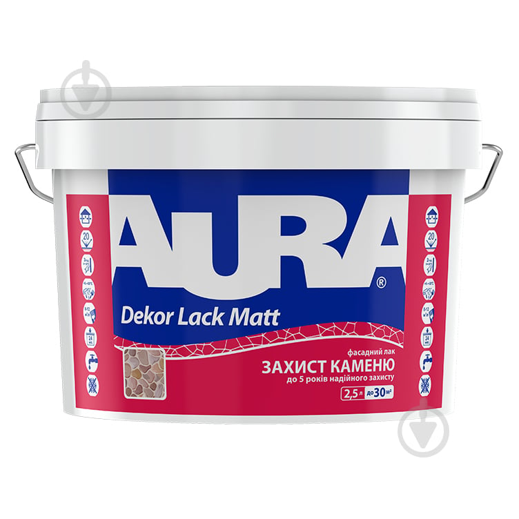 Лак акриловый Dekor Lack Matt Aura® полумат прозрачный 2,5 л 2,55 кг - фото 1