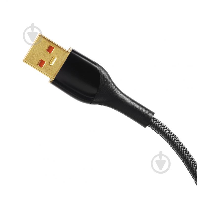 Кабель Essager Interstellar Transparent Design USB Charging Cable USB A to Type C 7A 1 м чорний (EXCT-XJ01-P) - фото 3